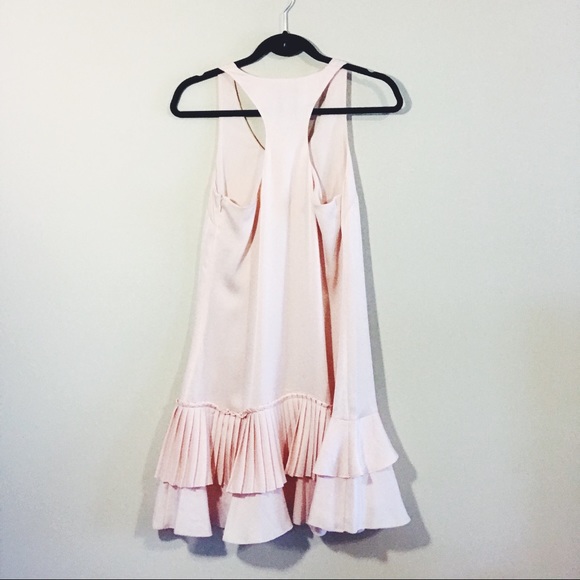 Pale Pink Ruffled Racer Back Dress - Picture 3 of 6